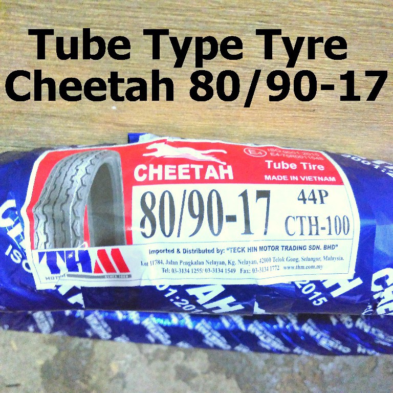 Tube Type Tyre Motor Cheetah Cth 100 80 90 17 Tayar Motosikal Pakai Tuib Bunga Tt 100 Shopee Malaysia