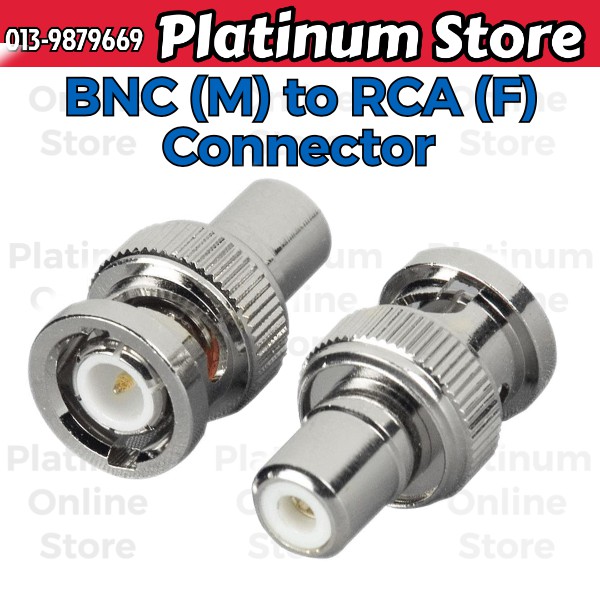 Bnc Male To Rca Female Connectors Rg59 Cctv Connector Bnc Adapter For Security Camera System Shopee Malaysia