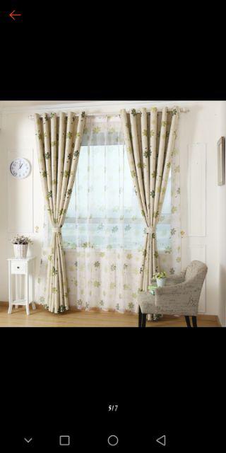 Curtain Modern Floral Shadow Blackout Bedroom Lving Room