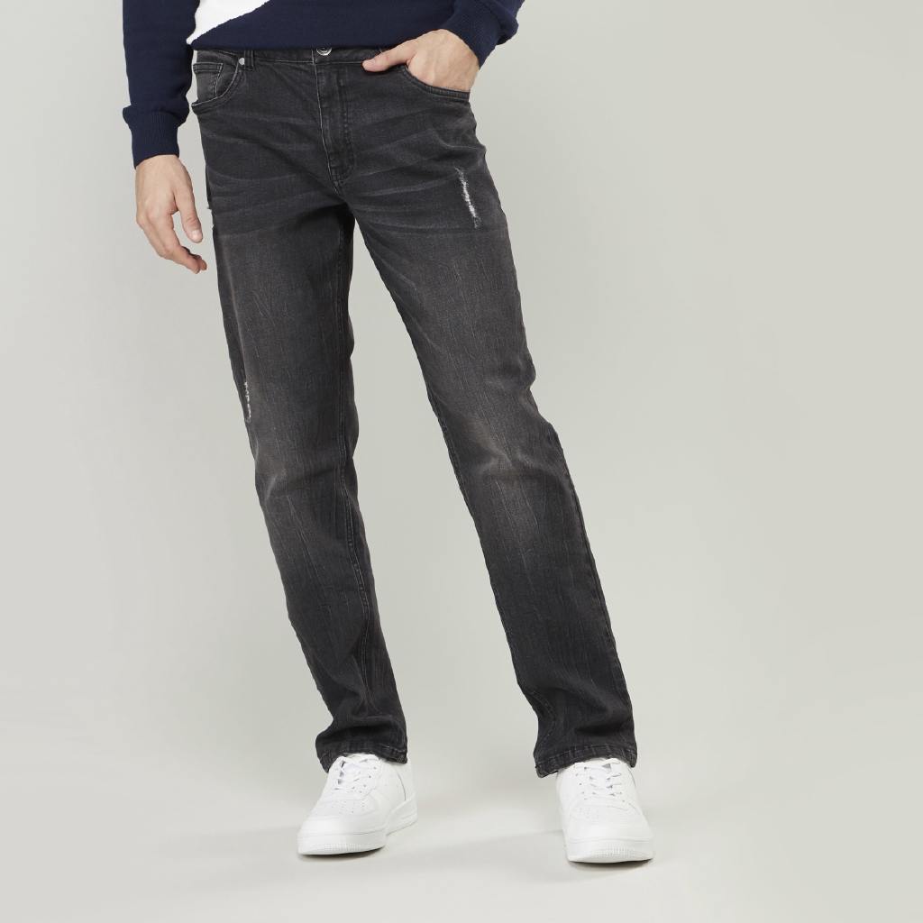 full distressed jeans