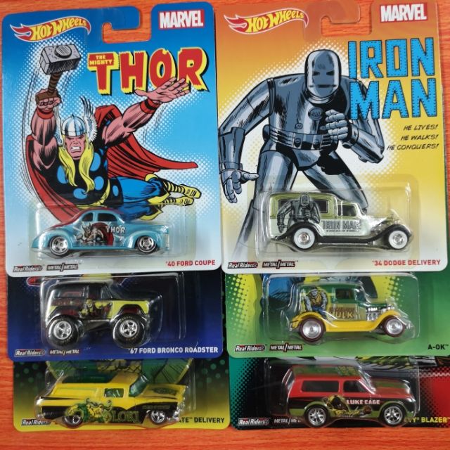Marvel 6pcs lot Pop Culture Hot Wheels 