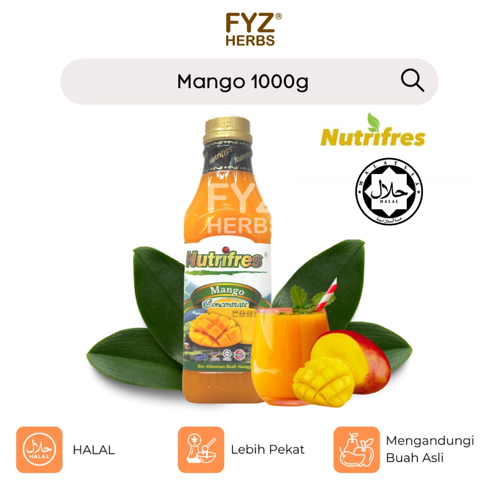 Nutrifres Mango Fruit Juice Concentrate/Cordial (1000g) Shopee Malaysia