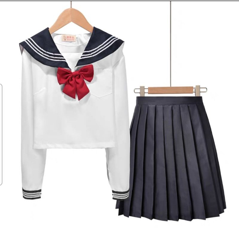 long sleeve / short sleeve sailor uniform costume cosplay seifuku ...