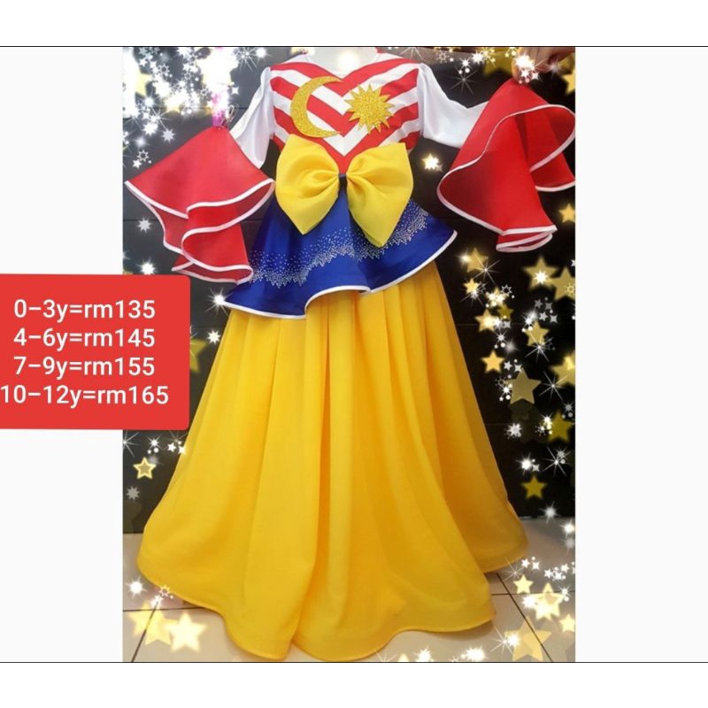 Buy Gaun Saloma Princess Merdeka Baju Merdeka Budak Sekolah Seetracker Malaysia