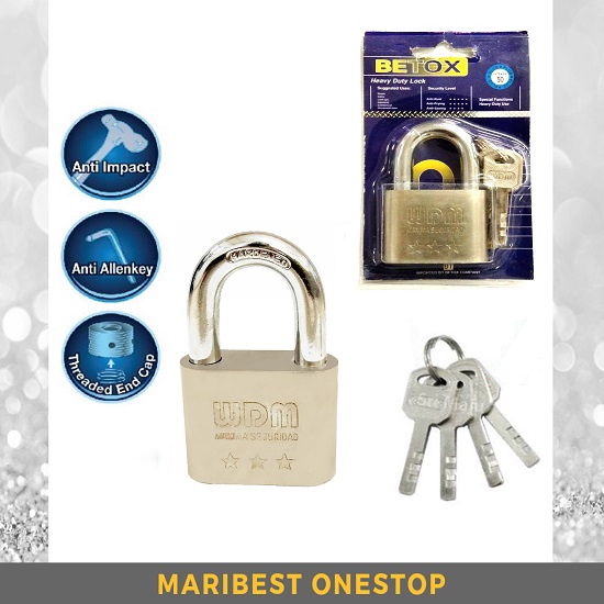 🌹[Local Seller]  50mm/60mm Long Shackle Padlocks Mangga Door Locks with Brass Keys+ Gift