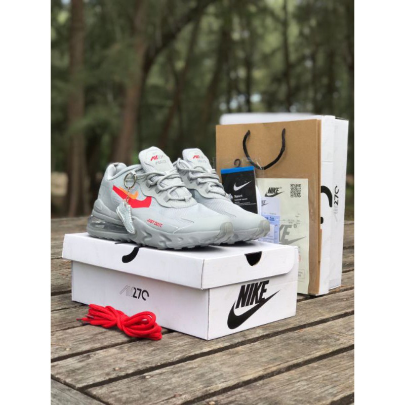air max 270 react just do it wolf grey