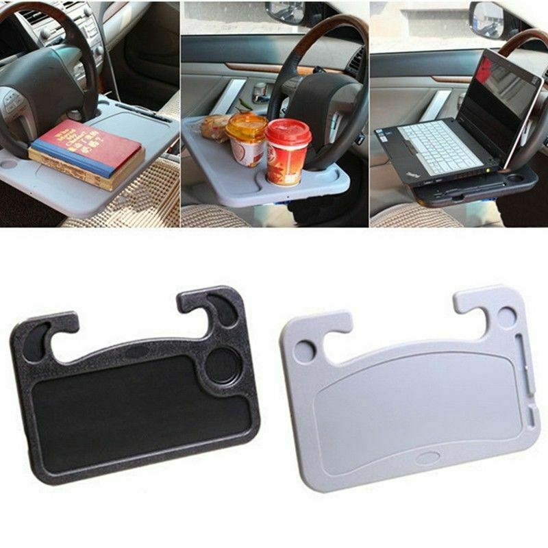 Portable Car Desk Laptop Table Steering Wheel Drink Eat Work