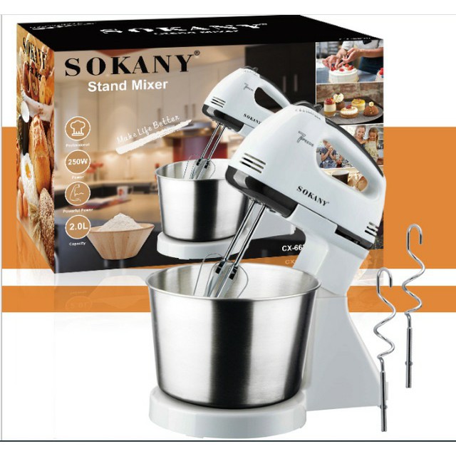 [Ready Stock] Sokany Stand Mixer 2.0L CX- 6620