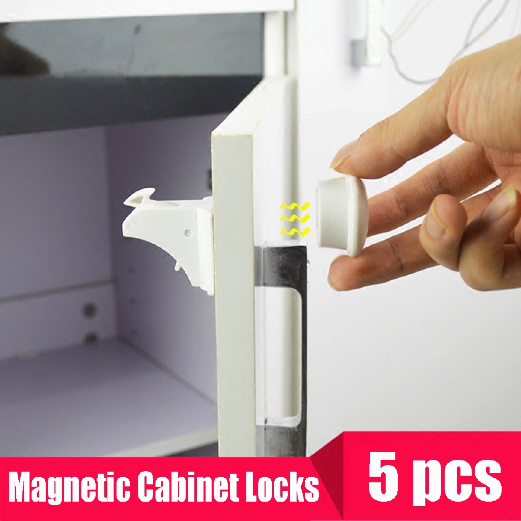 Magnetic No Drilling Cabinet Drawer Cupboard Locks Baby Kids