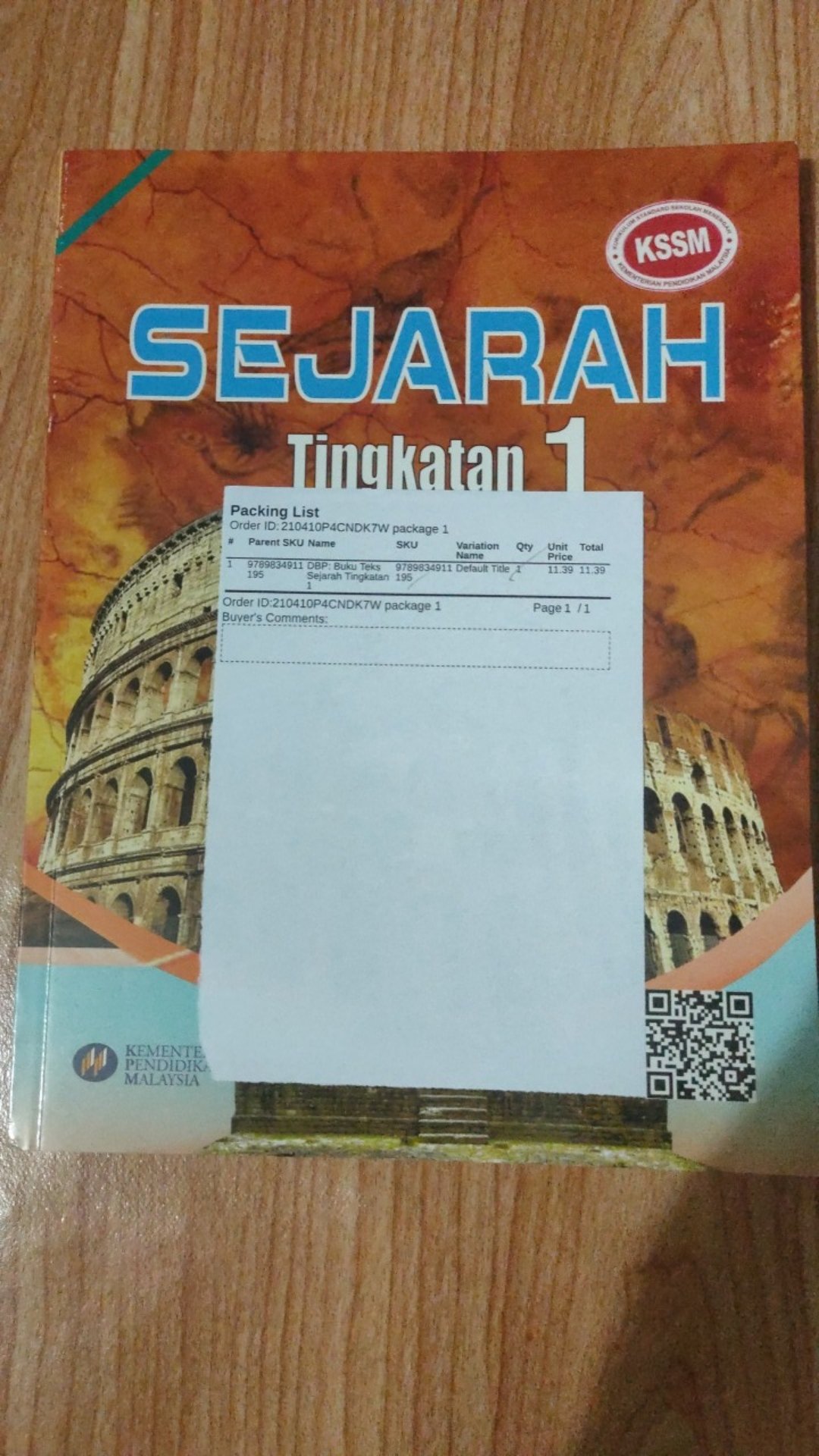 Dbp Buku Teks Sejarah Tingkatan 1 Shopee Malaysia