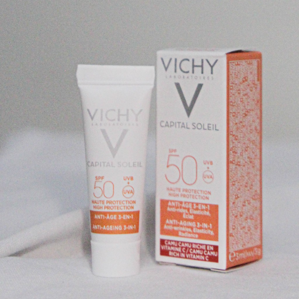 Sunscreen For Oily Skin, Reduce Signs of Aging Vichy Spf50 + Capital Soleil Mattifying 3ml