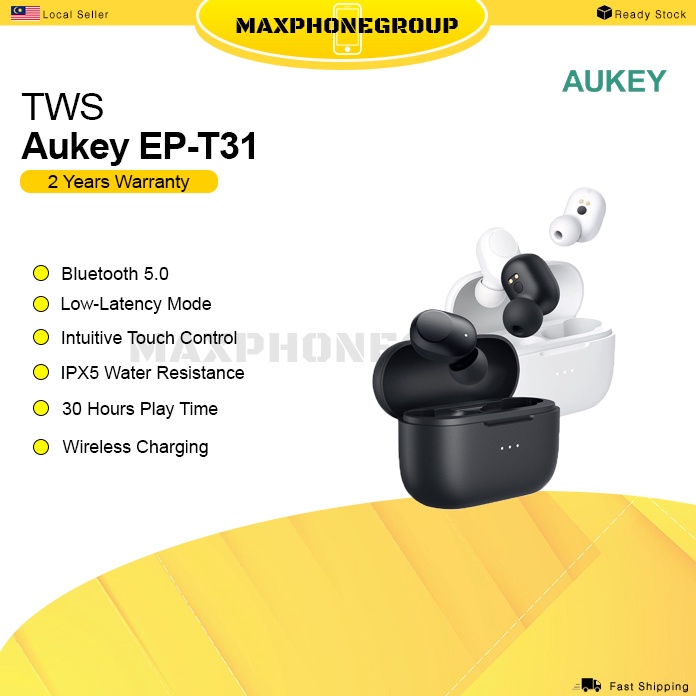 AUKEY EPT31 TWS Wireless Charging Earbuds Elevation inear Detection