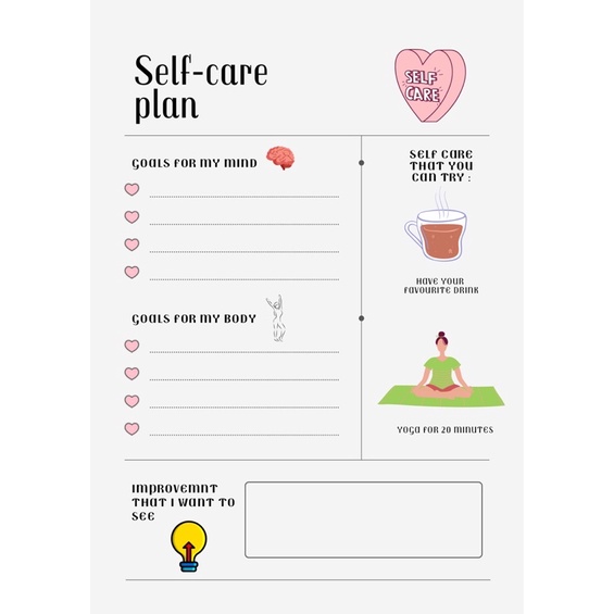 DIGITAL BULLET JOURNAL PRINTABLE (SELF CARE PLAN SET 10 PAGES | Shopee ...