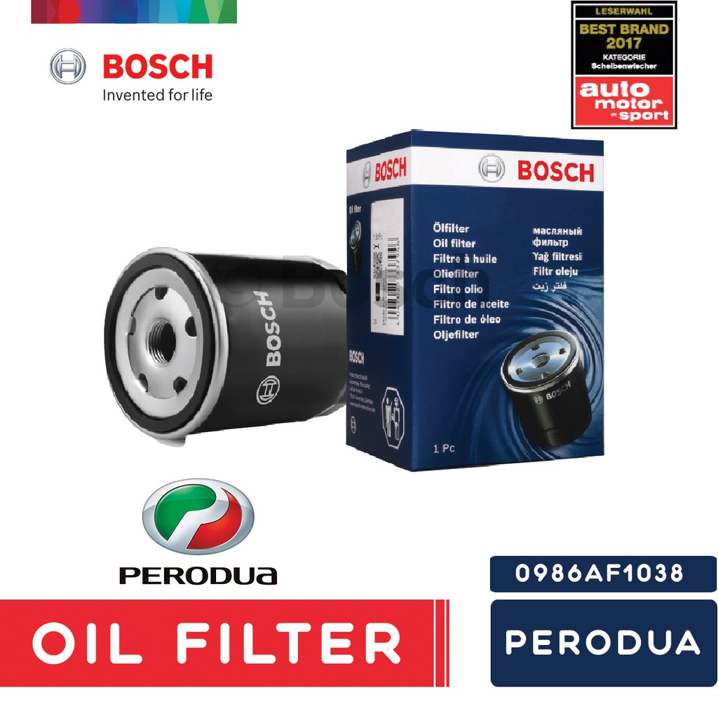 Bosch Oil Filter for Perodua  Shopee Malaysia