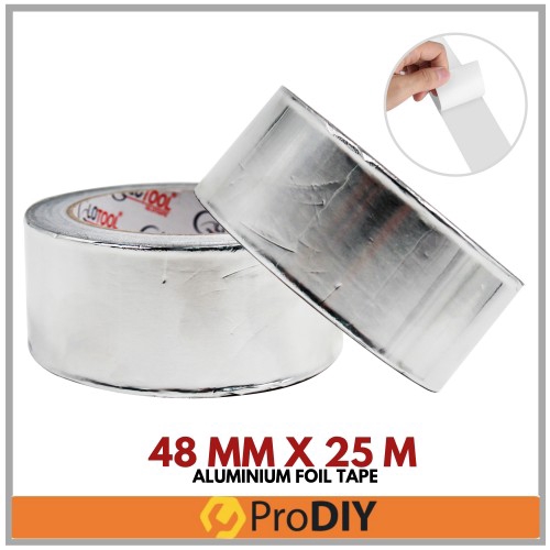 48MM x 25M Adhesive Sealing Thermal Resist Aluminium Foil Tape