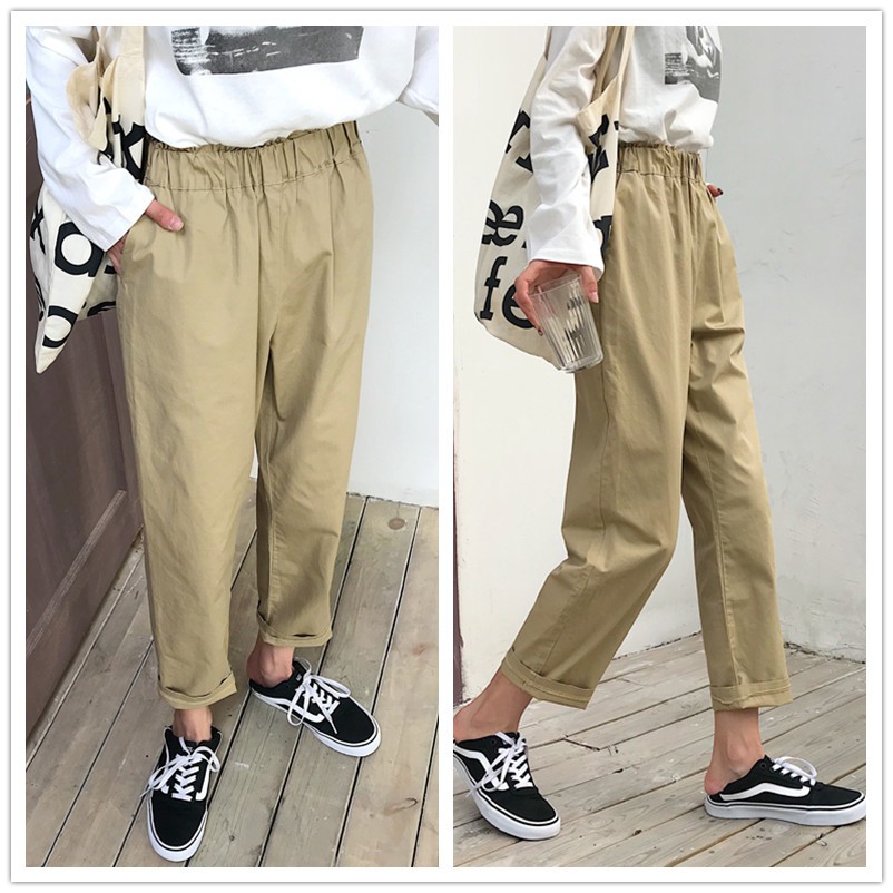 khaki pants long length