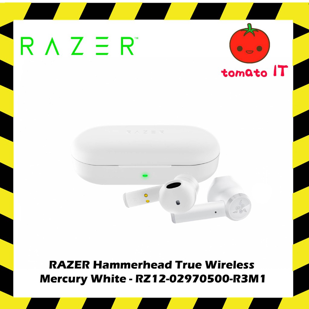 Razer Hammerhead True Wireless Headset Mercury White Rz12 R3m1 Shopee Malaysia