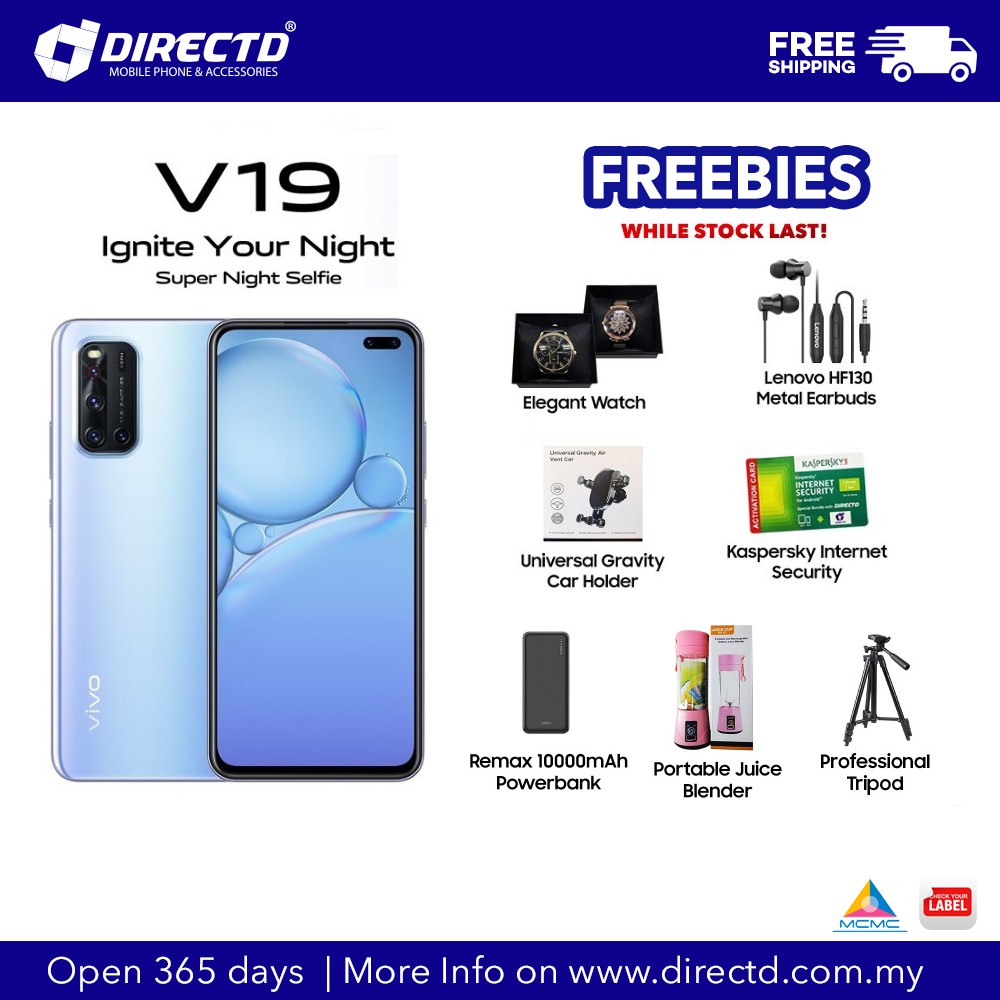 Vivo V19 8gb Ram 128gb Rom New Model Ready Stock 6 Freebies Shopee Malaysia