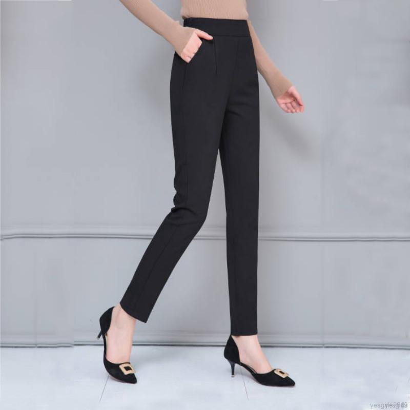  yesgirl Celana  Panjang Harlan High Waist Slim Casual  