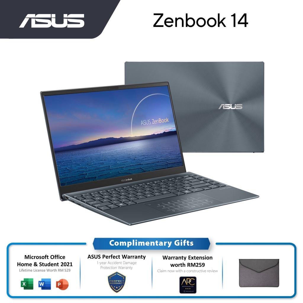 Asus ZenBook 14 (I5-1135G7/i7-1165G7/8GB/512 SSD/Iris Xe/14" FHD/MS ...