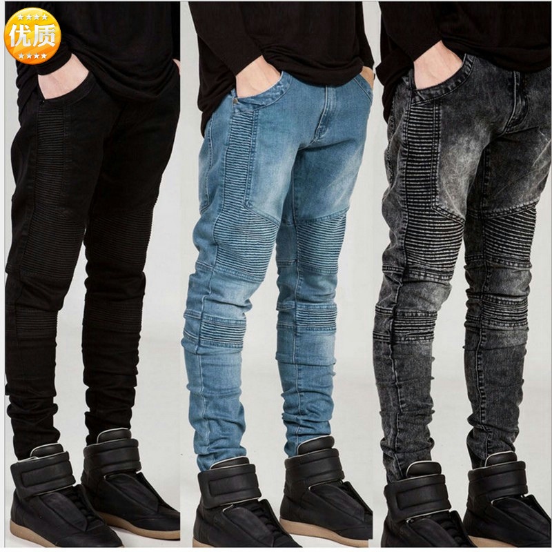 High Street Men Jeans Seluar Jeans Lelaki Korean Men Pants Men Casual Pants Men's Jeans Skinny Slim Fit Jeans Pants For Men Women material Stretchable Jeans Pant For Men's/Unisex