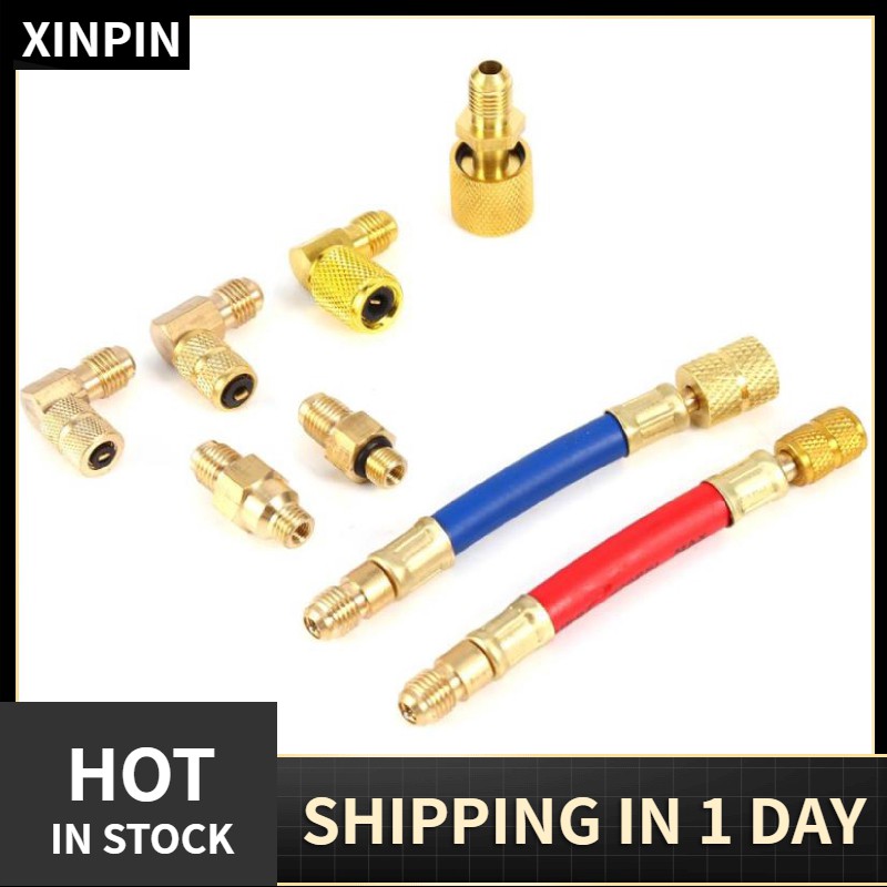 Car Refrigerant R12 Thread Convert R134A Adapter A/C Fittings Can Tap