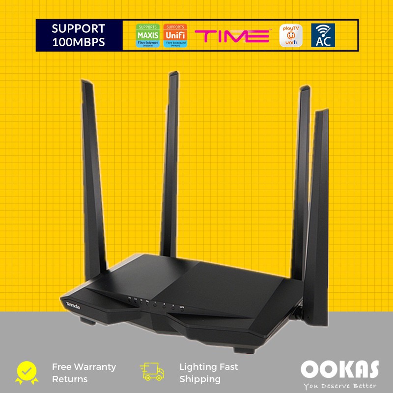 Tenda Ac6 Ac1200 Dual Band 5ghz + 2.4ghz Wireless Wifi Router For Unifi ...