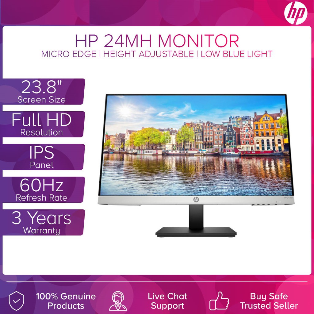 HP 24mh 23.8inch IPS Display with LED Backlight Monitor Shopee Malaysia
