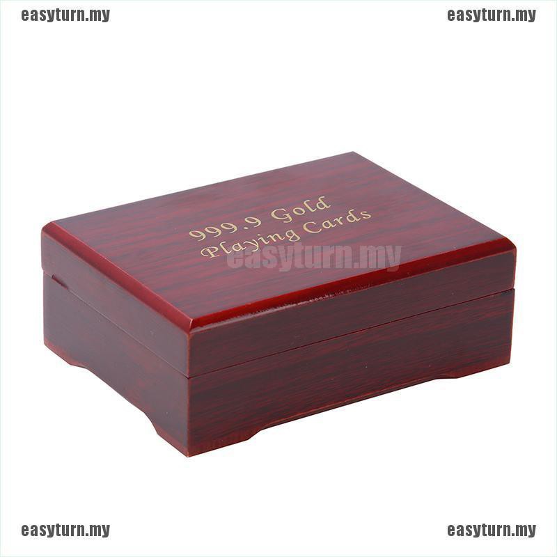 EASY 1pc Playing Card Holders Poker Wooden Box Commemorative Coins Box MY