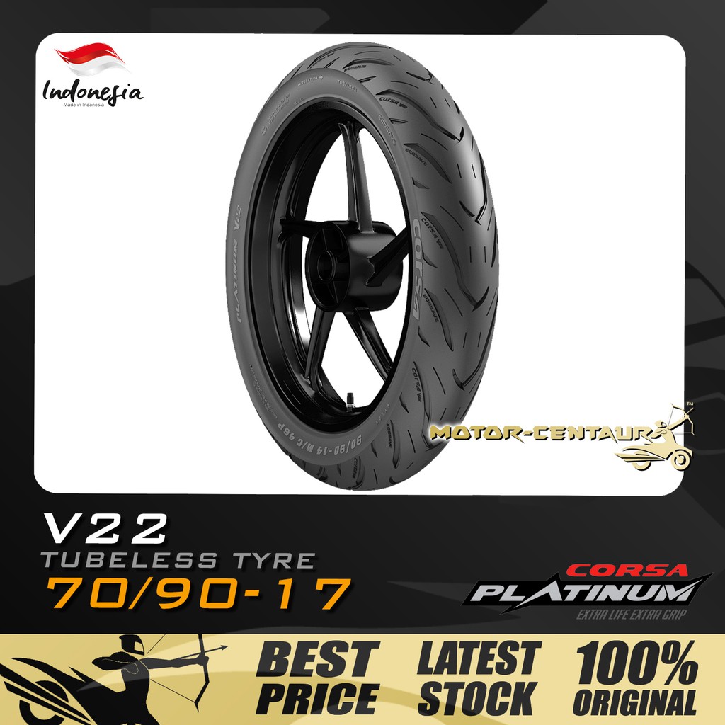 Buy Tayar Corsa Platinum Tubeless Tyre V22 70 90 17 Seetracker Malaysia