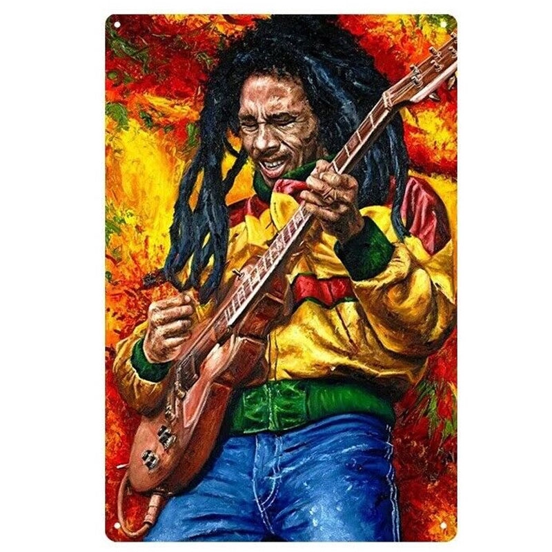 Metal Tin Sign Bob Marley Pub Home Vintage Retro Poster