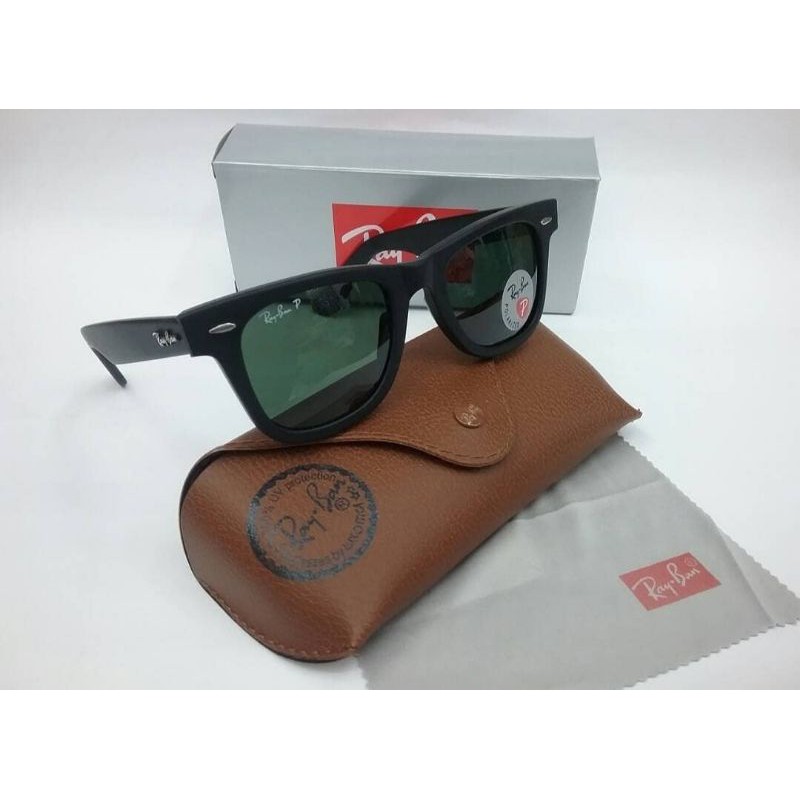 Ray Ban Wayfarer 2140 Classic Polarize Black Matte Shopee Malaysia