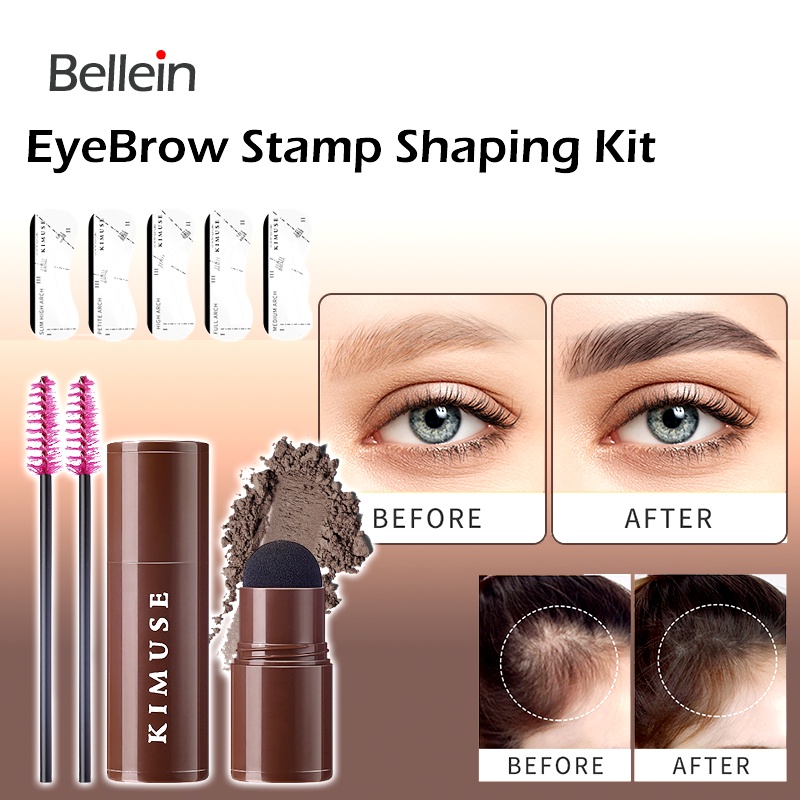 Bellein Kimuse Prefect Eyebrow Stamp Shaping Kit Eyebrow Stencils Waterproof Long Lasting One 