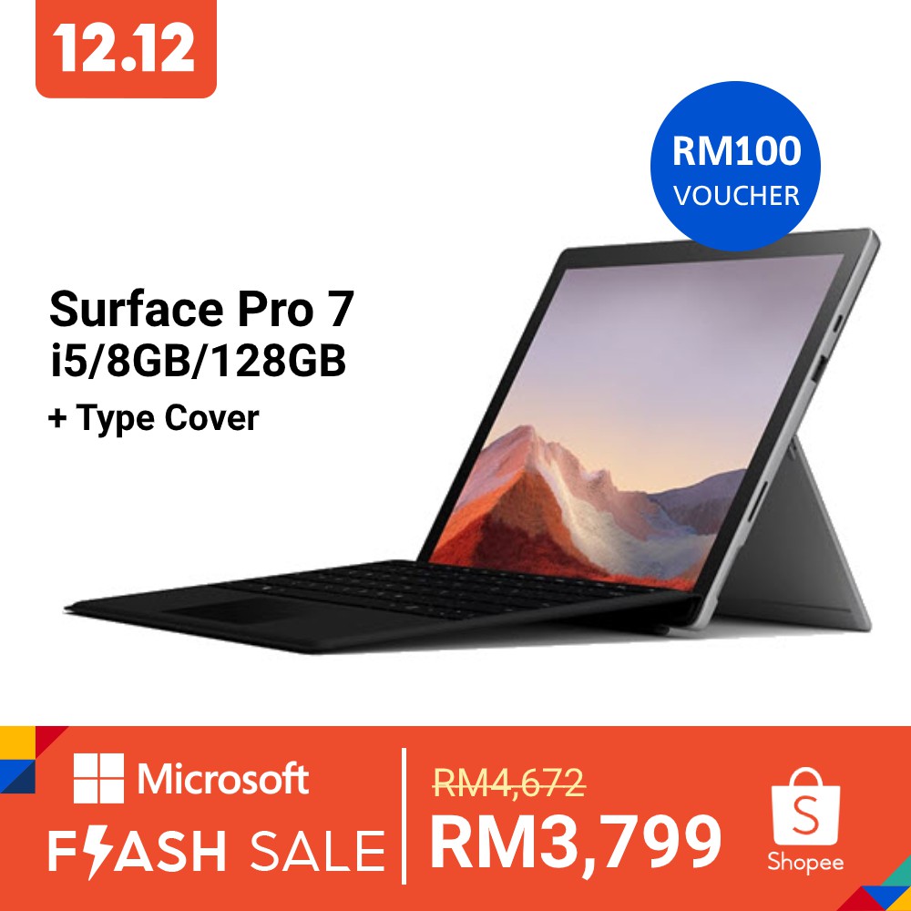 Bundle Microsoft Surface Pro 7 Platinum I5 1035g4 Intel Iris Plus Graphics 8gb 128gb 12 3 Windows 10 Shopee Malaysia