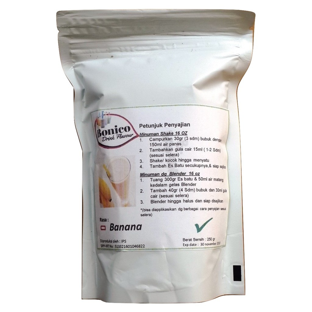 Bonico Banana powder 250gr Banana drink powder drink powder ice blend milk shake Innova…