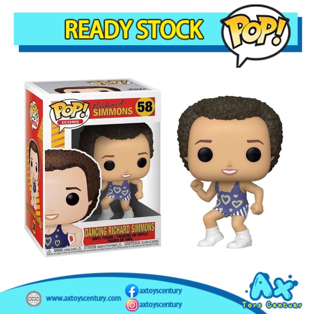 Funko Pop! Icons: Richard Simmons - Dancing Richard Simmons #58 100% Genuine