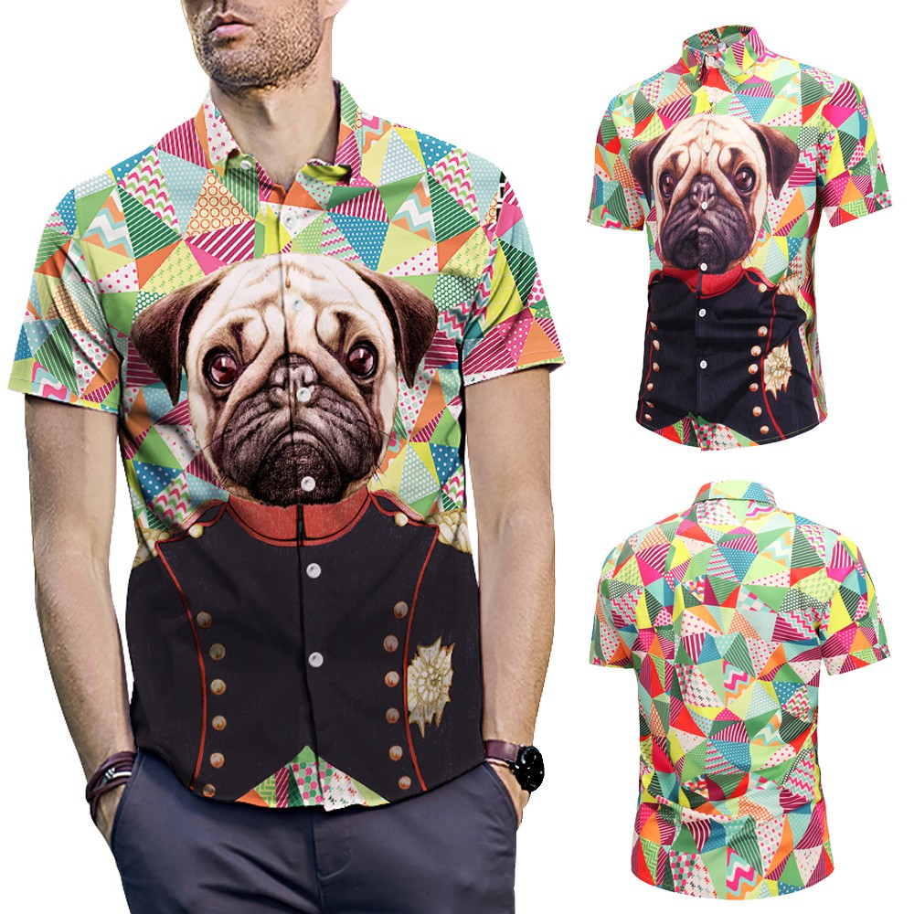dog print shirt mens