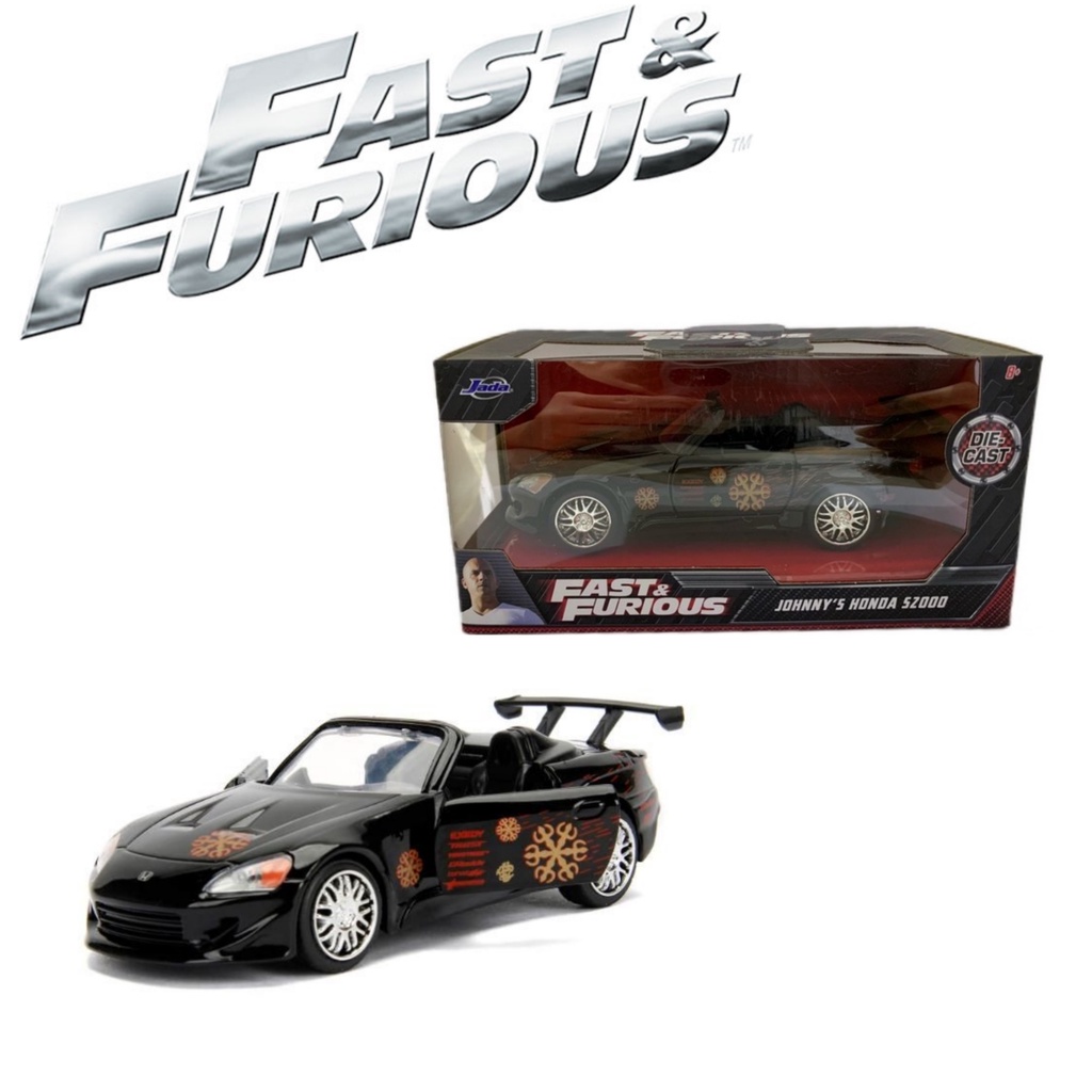 【READY STOCK】Jada 1/32 Fast & Furious Johnny's Honda S2000 Diecast Car