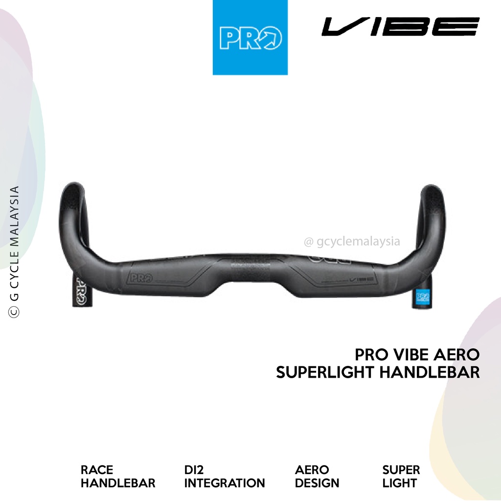 PRO VIBE AERO SL SUPERLIGHT COMPACT HANDLEBAR CARBON RACE DI2 INTEGRATION AERODYNAMIC SHIMANO