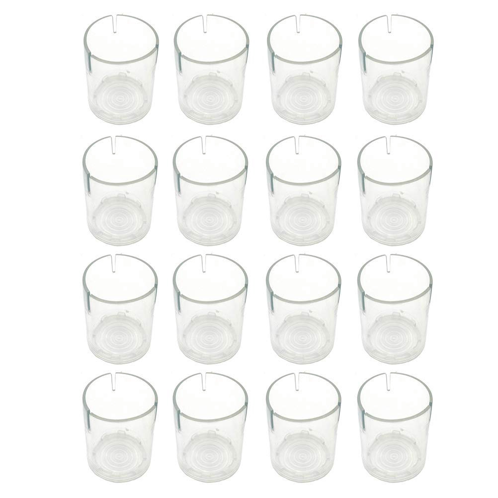 Clear Sleeve Felt Floor Protectors Round Transparent Fit 1 61 To