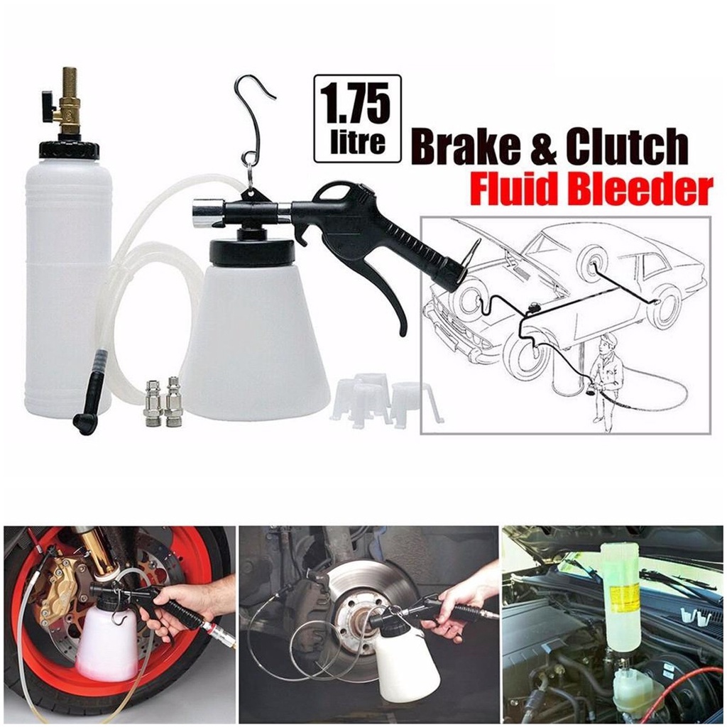 [Local Ready Stock] Pneumatic Brake Fluid Bleeder Kit Car Air Extractor Clutch Oil Bleeding Tool