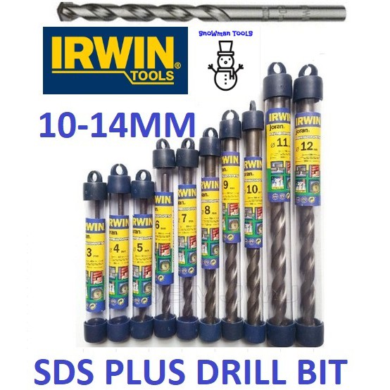 10MM 14MM IRWIN JORAN SDS PLUS DRILL BIT MASONRY CONCRETE WALL BITS
