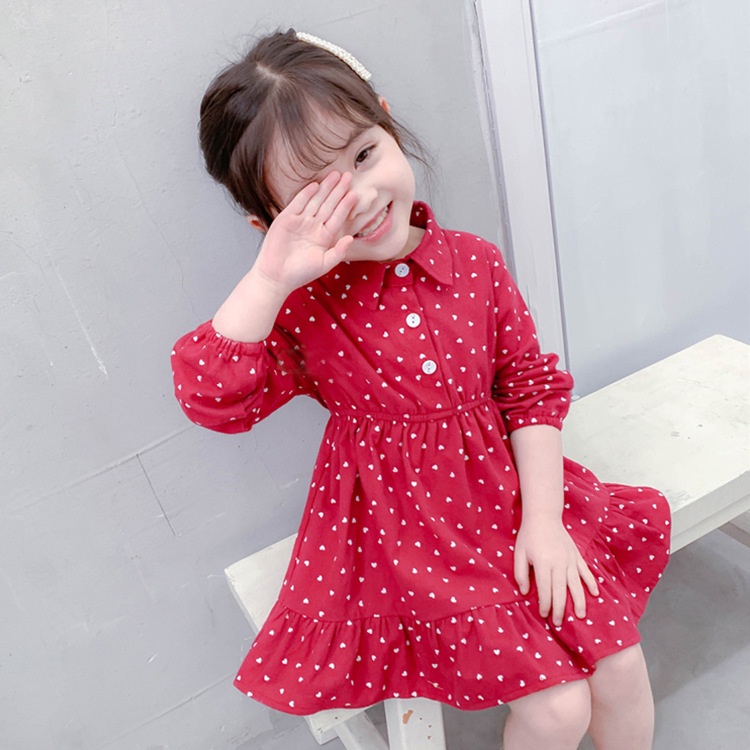 Fashion Stitching Long-Sleeves Baby Girl Sweatshirt Kids Cute Dot Print Princess 