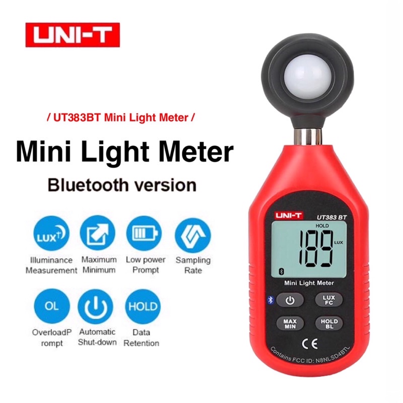 UNI T Mini Light Meter Lux Meter UT383BT Bluetooth LCD digital