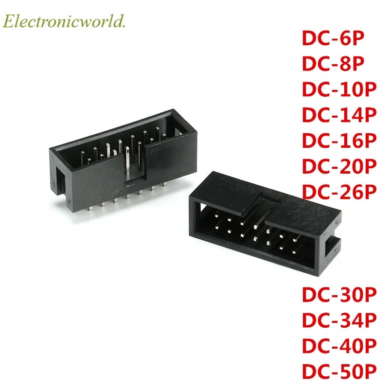 1Pcs Black 2.54mm Pitch 2x25 Pin 50 Pin IDC Female Header Cable