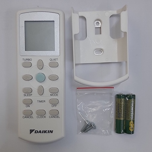 ORIGINAL REMOTE CONTROL DAIKIN WITH HOLDER + SKRU + free BATTERY AAA x
