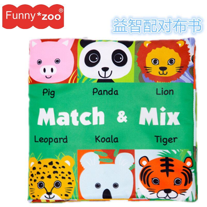 Funny Zoo Animals Match & Mix Baby Educational Early Cloth Book Activity  Book | Shopee Malaysia