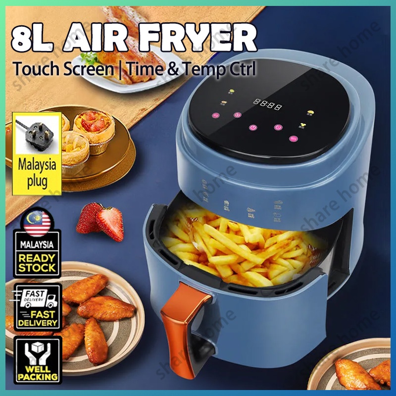 Air Fryer 3.2L/6L/8L Timer Electric Fryer Kitchen Aid Healthy Household Fries Machine, Cooker penggoreng udara, 空气炸锅机