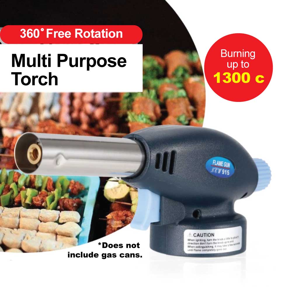 High Temperature Multipurpose Gas Torch Butane Burner Flame Gun Baking Cooking Outdoor Use High Quality Ready Stock