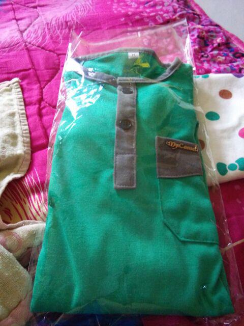 Baju Melayu Rompers ARYAN Green New Baju Raya 2019 Baju Melayu Rompers ARYAN Green New Baju Raya 2019